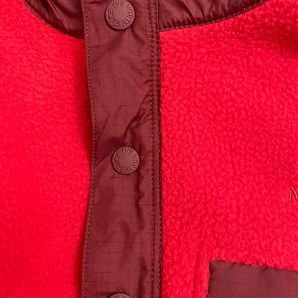 North Face Men’s Royal Arch Red Sherpa 1/4-Snap Fleece Pullover NWOT-size Large
